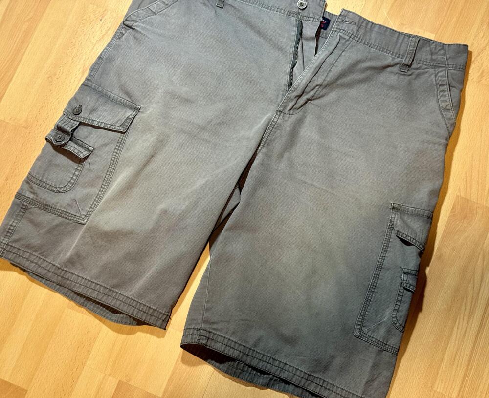 Airwalk Cargo Shorts Mens 38 Gray Outdoor Casual Utility Pockets 100% Cotton - Picture 3 of 10
